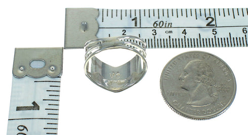 Turquoise Inlay Sterling Silver Ring Size 5-3/4 FX91658